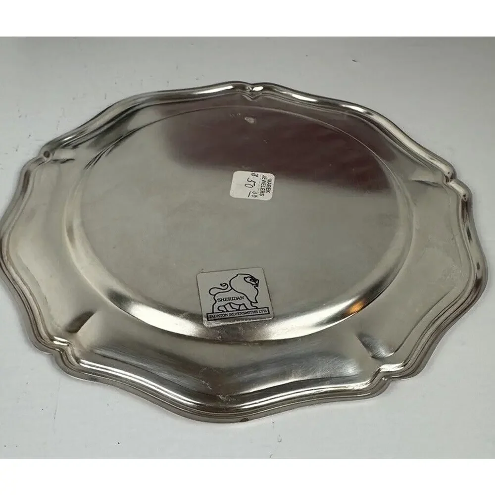 Silver Plate Sheridan English Style Bowl & Plate Candy Mint 4.5x 4.5